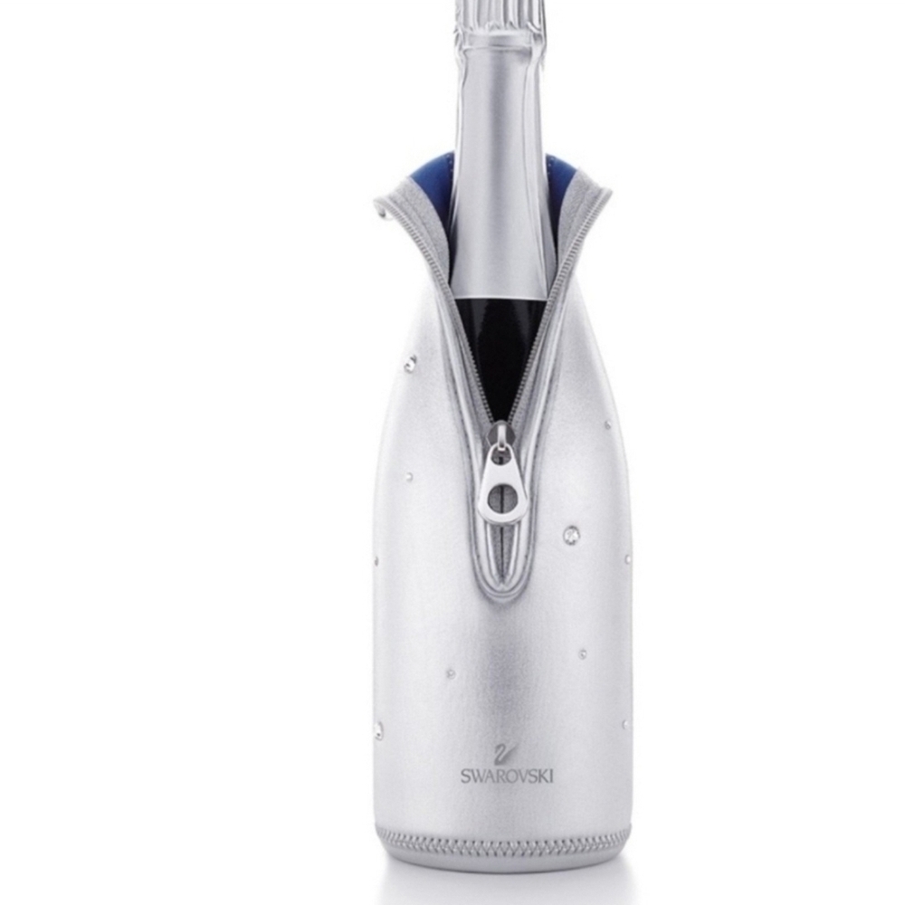 Swarovski Silver Crystal-Embellished Bottle Sleeve